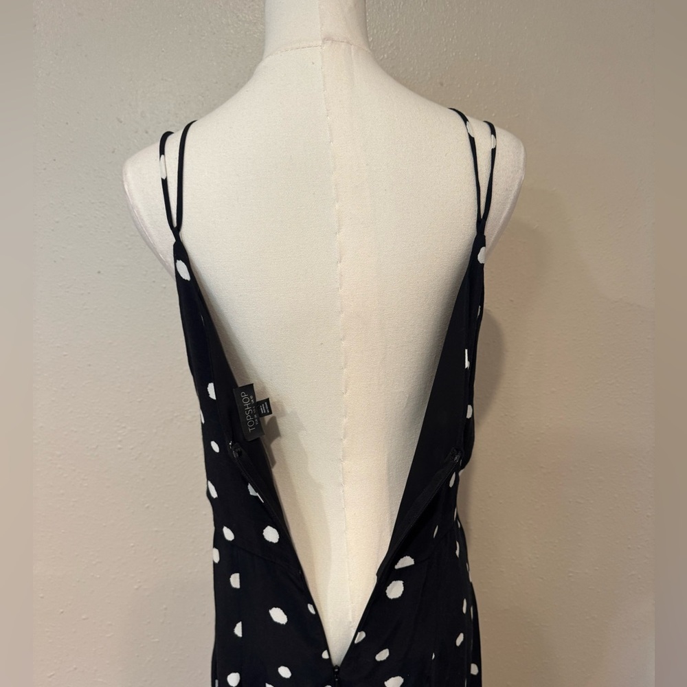 Topshop Black and White Polka Dot Jumpsuit - Picture 7 of 8